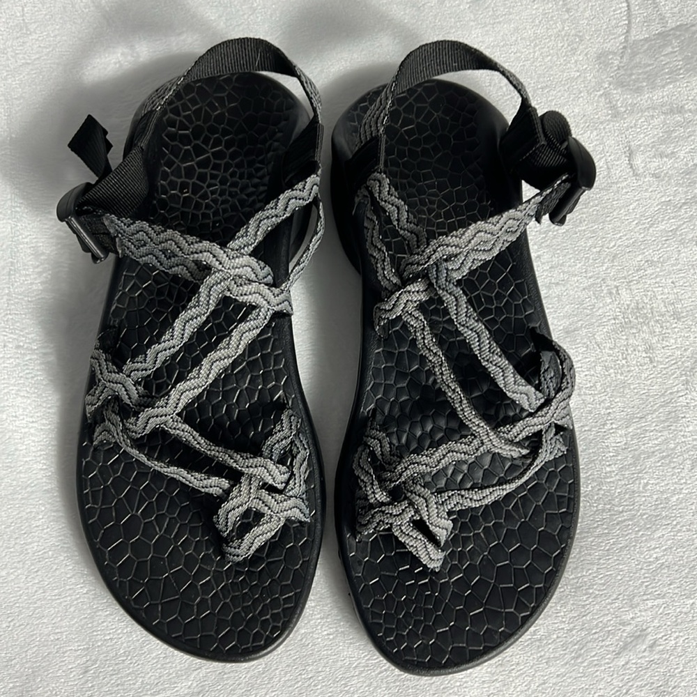 Chaco Updraft Ecotread Gray Wave Double Strap Toe… - image 8